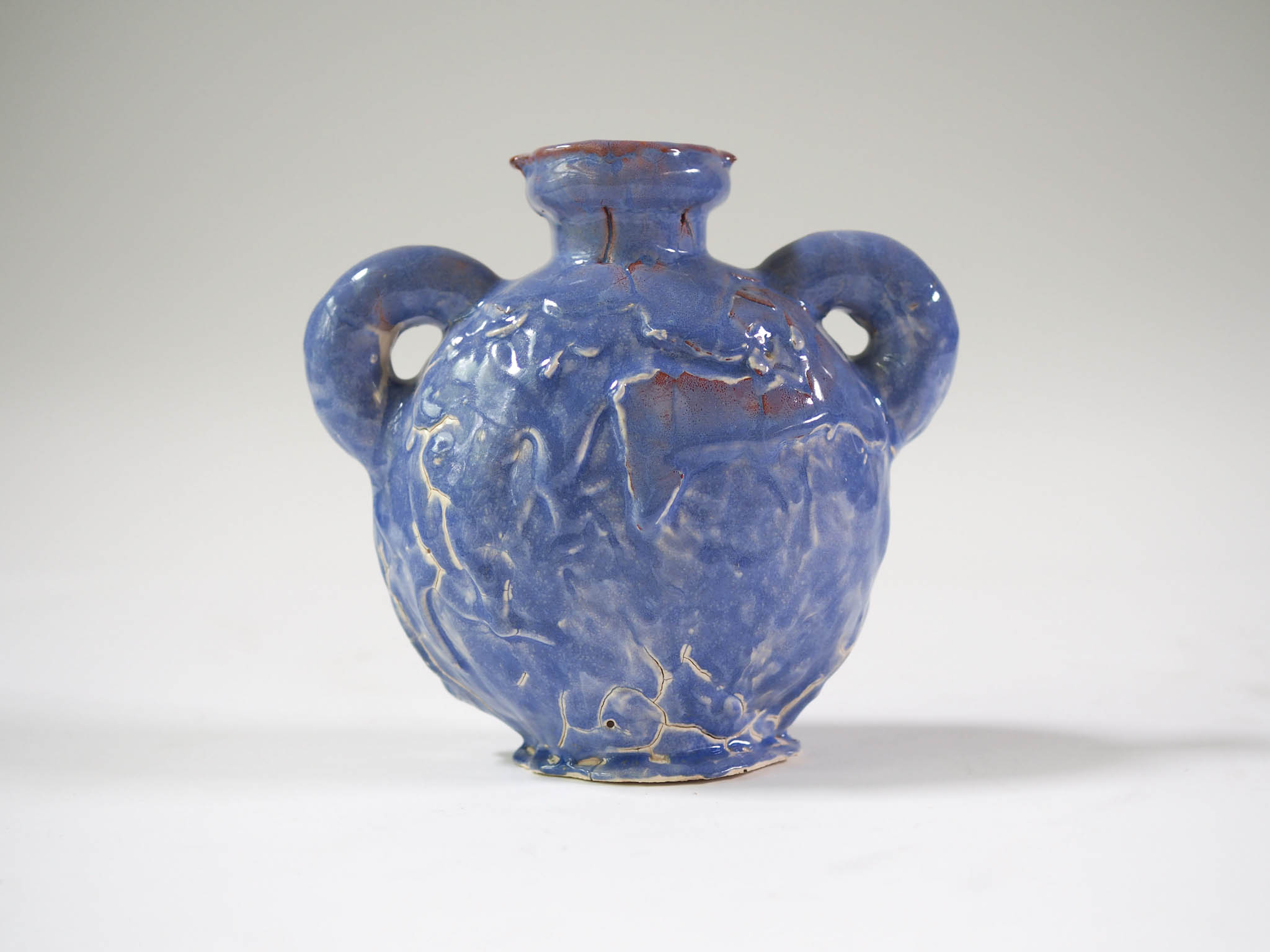 layered vase light blue