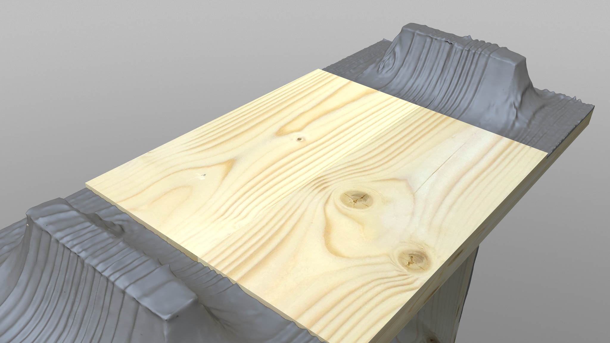render 2 streched wood bench